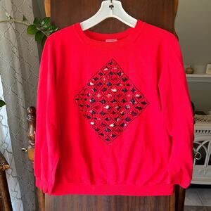 VTG Hanes Handmade Arts & Crafts Medium Sweatshirt Raglan USA made 80-90’s